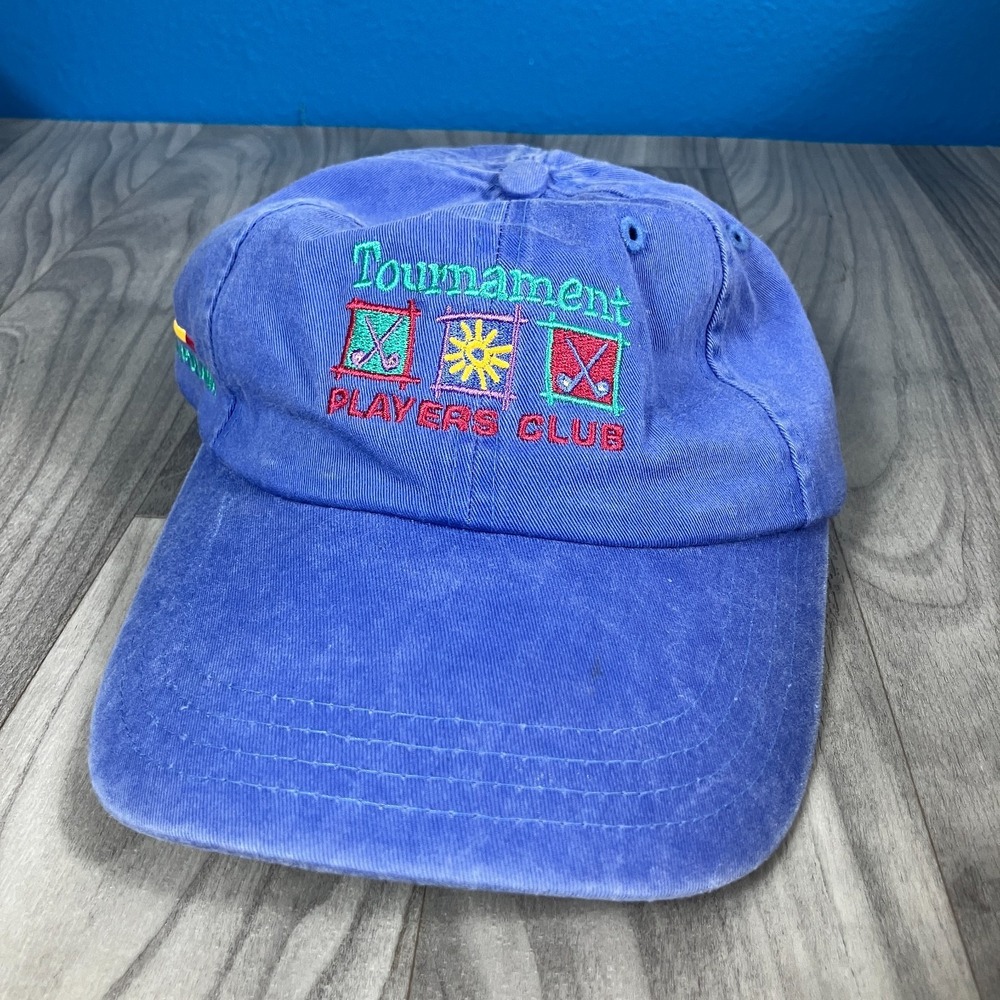 Vintage‎ Ahead Tournament Players Club Hat Cap Blue Golf Strapback Adjustable